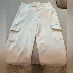 Cream Cargo Pants - Forever 21